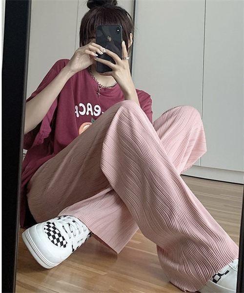 FREE STYLISTS(フリー スタイリスト)の「ウエストゴムロングパンツ(その他パンツ・レディース・ブラック/ホワイト/ピンク・S/M/L)」の12枚目の写真