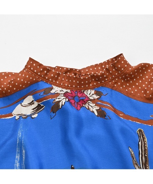 45R（フォーティファイブアール）の「シルクの絵本バンダナTシャツ（シャツ/ブラウス・レディース・オレンジ系その他/グリーン系その他・FREE）」の8枚目の写真