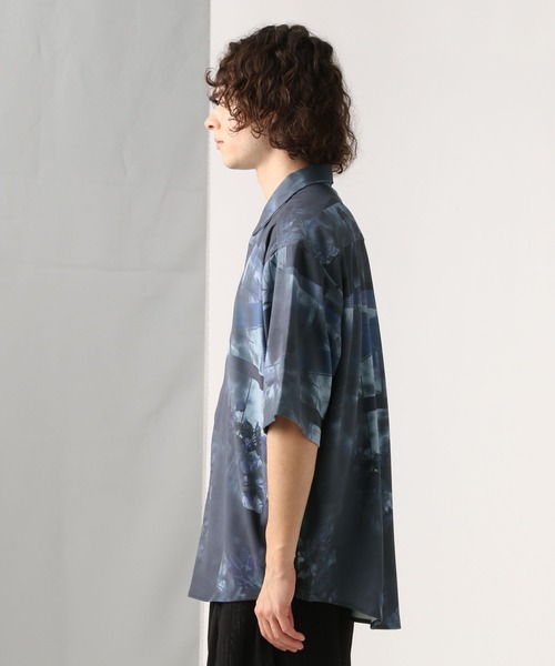 HARE（ハレ）の「モチーフコラージュプリントシャツ(HARE)（シャツ/ブラウス・メンズ・ホワイト/ブルー/ブラック・SMALL/MEDIUM）」の11枚目の写真