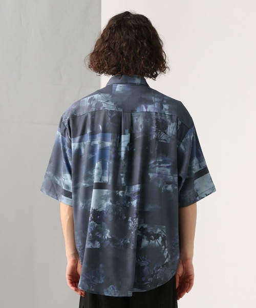 HARE（ハレ）の「モチーフコラージュプリントシャツ(HARE)（シャツ/ブラウス・メンズ・ホワイト/ブルー/ブラック・SMALL/MEDIUM）」の12枚目の写真