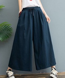 ★日本製 Plantation コットンリネン カーゴ ガウチョパンツ ☆日本製 Plantation コットンリネン カーゴ ガウチョパンツ