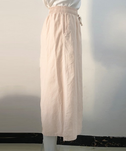 Miniministore（ミニミニストア）の「リネンワイドパンツ レデイース（カーゴパンツ・レディース・ベージュ/ネイビー/ブラック/カーキ・FREE）」の14枚目の写真