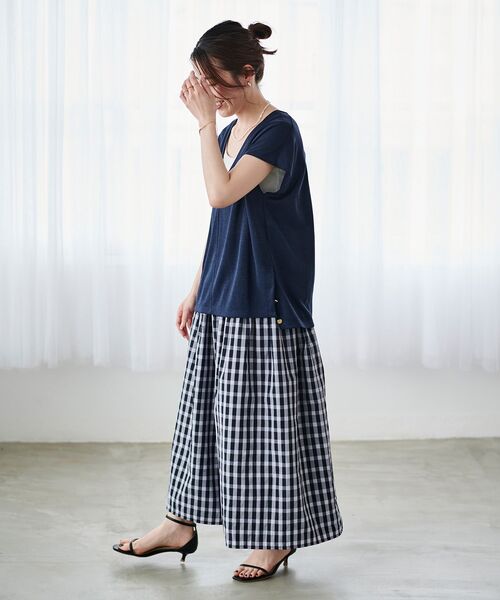 le.coeur blanc(ルクールブラン)の「リバーシブルプリーツチェックスカート(スカート・レディース・ホワイト系その他/パープル系その他・38)」の8枚目の写真