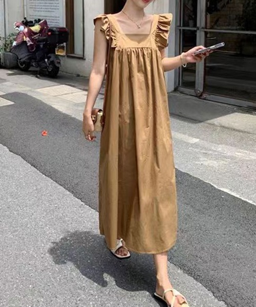 gossip!ロサンゼルス(ゴシップロサンゼルス)の「YUGA バックリボンワンピース(ワンピース・レディース・ブラウン/オフホワイト/ブラック・FREE)」の4枚目の写真