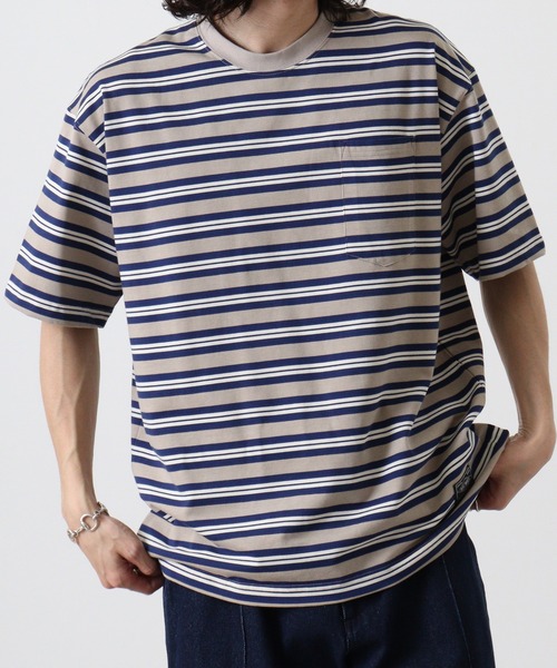 BIG MIKE(ビッグマイク)の「BIGMIKE TEEシャツ 半袖(Tシャツ/カットソー・メンズ・ベージュ系その他/グリーン系その他・M/L/XL)」の1枚目の写真
