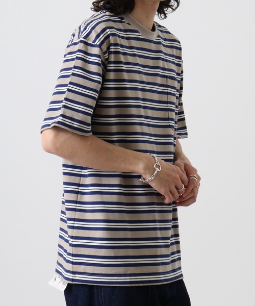 BIG MIKE(ビッグマイク)の「BIGMIKE TEEシャツ 半袖(Tシャツ/カットソー・メンズ・ベージュ系その他/グリーン系その他・M/L/XL)」の5枚目の写真