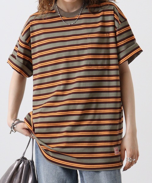 BIG MIKE(ビッグマイク)の「BIGMIKE TEEシャツ 半袖(Tシャツ/カットソー・メンズ・ベージュ系その他/グリーン系その他・M/L/XL)」の9枚目の写真