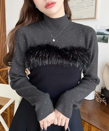 moment+ | ファーポイントベアトップ(チューブトップ)