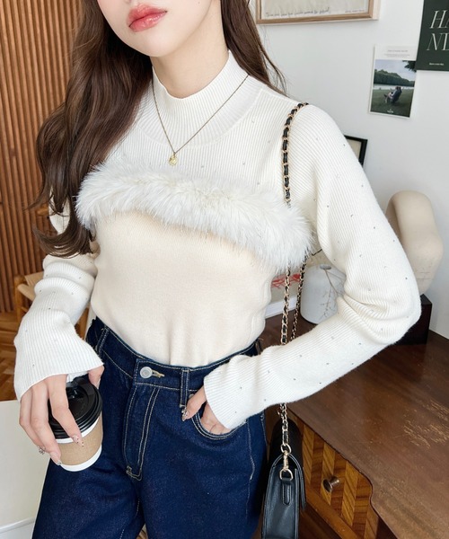 moment+（モーメントプラス）の「ファーポイントベアトップ（チューブ