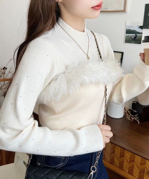 moment+（モーメントプラス）の「ファーポイントベアトップ（チューブ