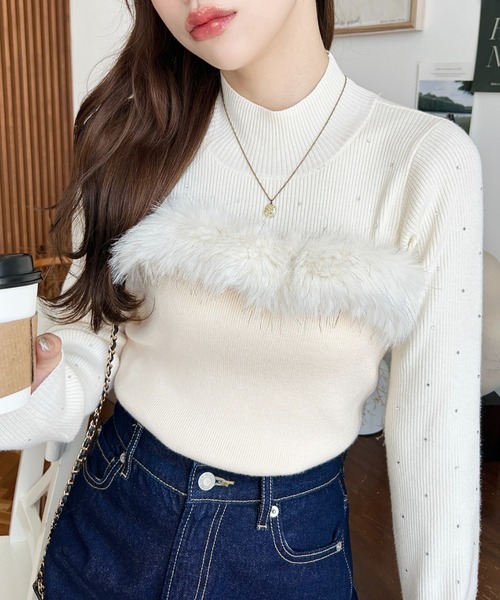 moment+（モーメントプラス）の「ファーポイントベアトップ（チューブ