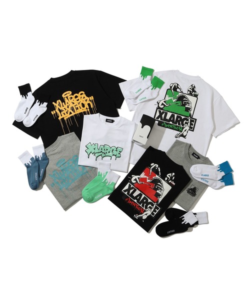 LIXTICK（リックスティック）の「XLARGE×LIXTICK GRAFFITI S/S TEE（Tシャツ/カットソー・メンズ・アッシュ/ブラック/ホワイト・S/M/L/XL）」の11枚目の写真