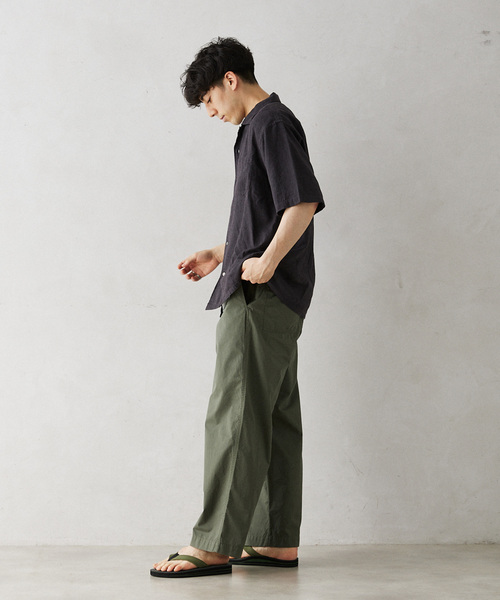 JOURNAL STANDARD relume（ジャーナルスタンダード　レリューム）の「European Flax / ヨーロピアンフラックス リネンオープンカラー半袖シャツ（シャツ/ブラウス・メンズ・ナチュラル/ブラック系その他/コバルトブルー・LARGE/MEDIUM）」の9枚目の写真