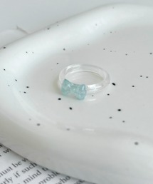 クリアカラーリボンアクリルリング