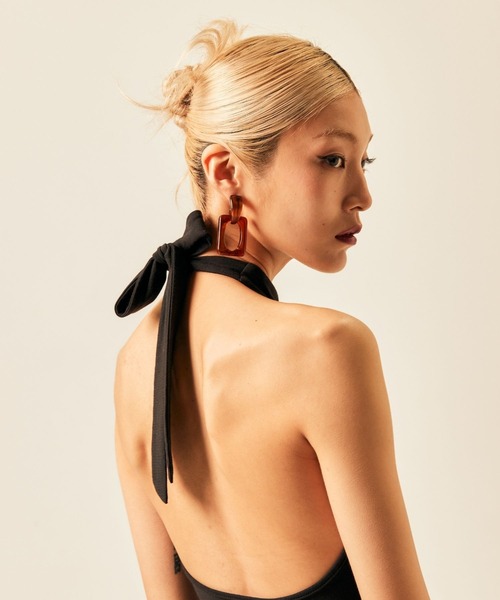ADDYSONS(アディソンズ)の「BACK OPEN RIBBON DRESS(ワンピース・レディース・ブルー/ブラック/ピンク・FREE)」の6枚目の写真