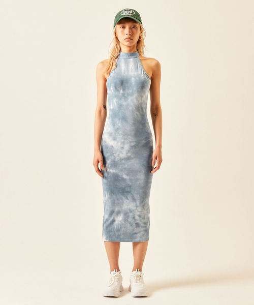 ADDYSONS(アディソンズ)の「BACK OPEN RIBBON DRESS(ワンピース・レディース・ブルー/ブラック/ピンク・FREE)」の5枚目の写真