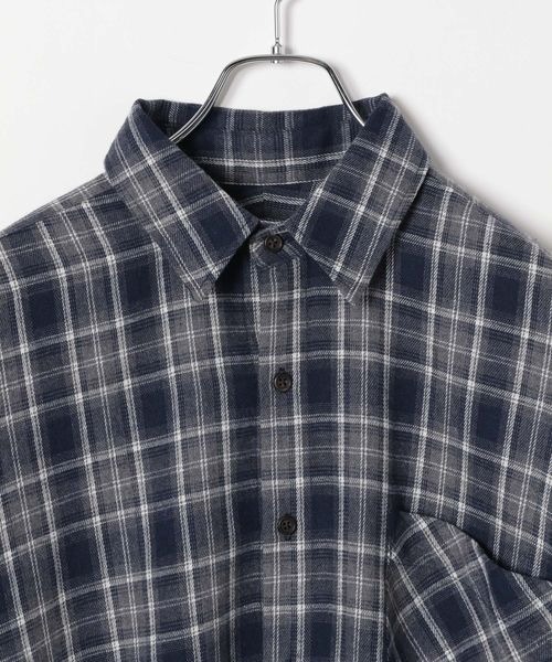 PBLIM（ページボーイリム）の「PBLIM/ネルチェックシャツ（シャツ/ブラウス・レディース・ブルー/ブラウン・FREE）」の18枚目の写真