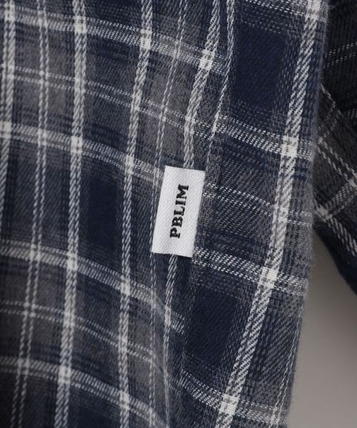 PBLIM（ページボーイリム）の「PBLIM/ネルチェックシャツ（シャツ/ブラウス・レディース・ブルー/ブラウン・FREE）」の15枚目の写真