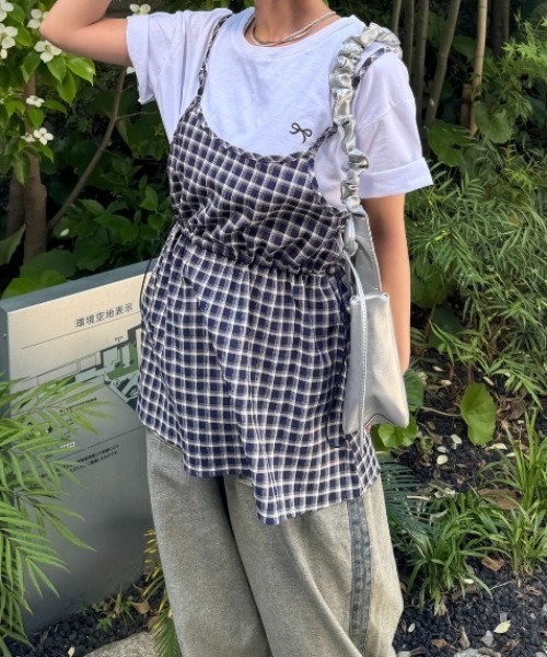 nemne store（ネンネストア）の「《Delfy》リボンＴシャツ（Tシャツ/カットソー・レディース・ブラック/オフホワイト/ライトイエロー/ピンク/グリーン・フリー）」の8枚目の写真