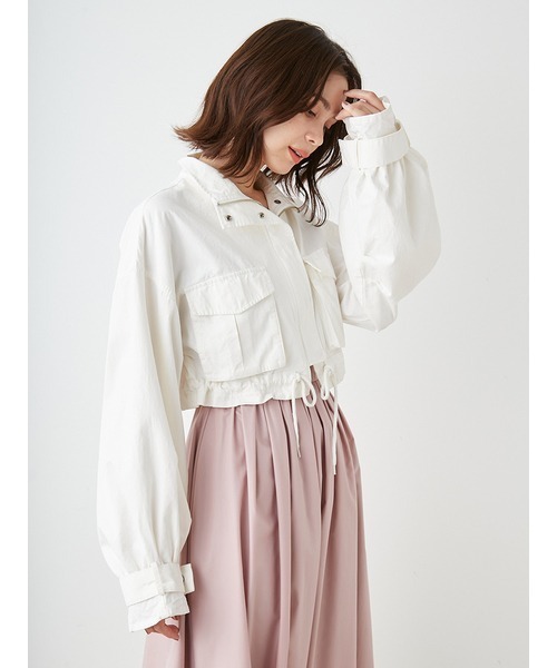 SNIDEL（スナイデル）の「ミリタリージャケット（ミリタリージャケット・レディース・ホワイト/カーキ/チャコールグレー・FREE）」の6枚目の写真