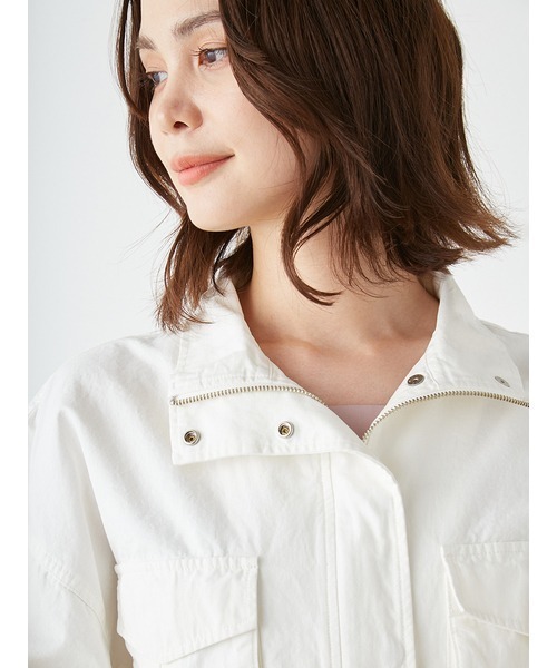 SNIDEL（スナイデル）の「ミリタリージャケット（ミリタリージャケット・レディース・ホワイト/カーキ/チャコールグレー・FREE）」の8枚目の写真