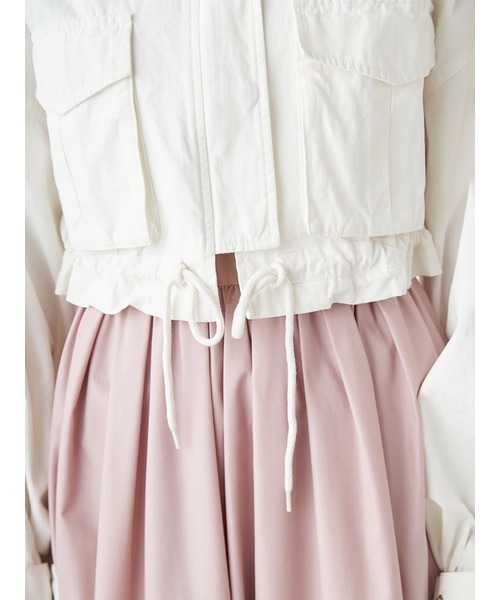 SNIDEL（スナイデル）の「ミリタリージャケット（ミリタリージャケット・レディース・ホワイト/カーキ/チャコールグレー・FREE）」の10枚目の写真