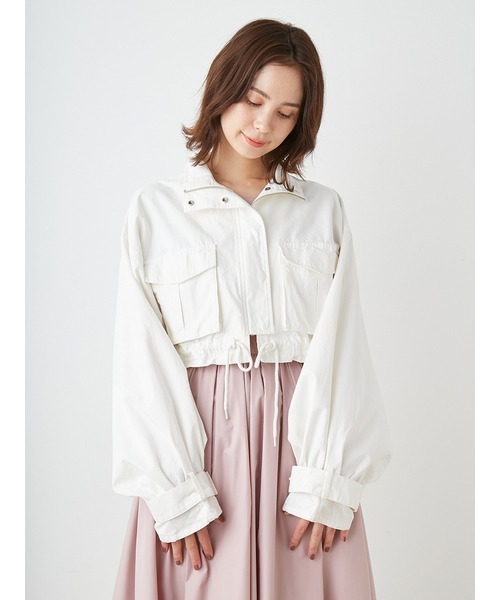 SNIDEL（スナイデル）の「ミリタリージャケット（ミリタリージャケット・レディース・ホワイト/カーキ/チャコールグレー・FREE）」の4枚目の写真