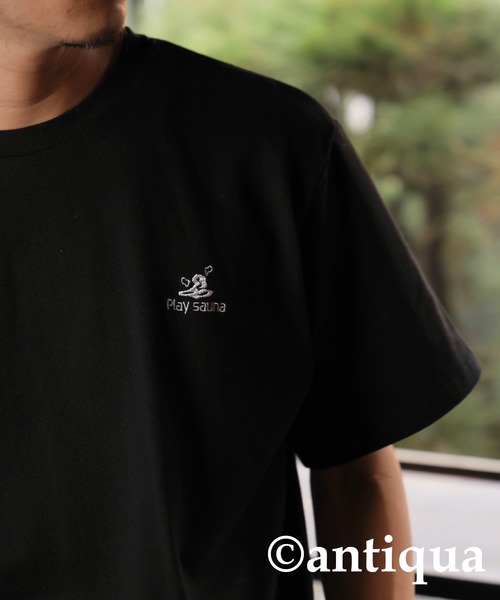 antiqua(アンティカ)の「ロゴ刺繍Tシャツ(Tシャツ/カットソー・レディース・ブラック/ホワイト・R/P)」の16枚目の写真