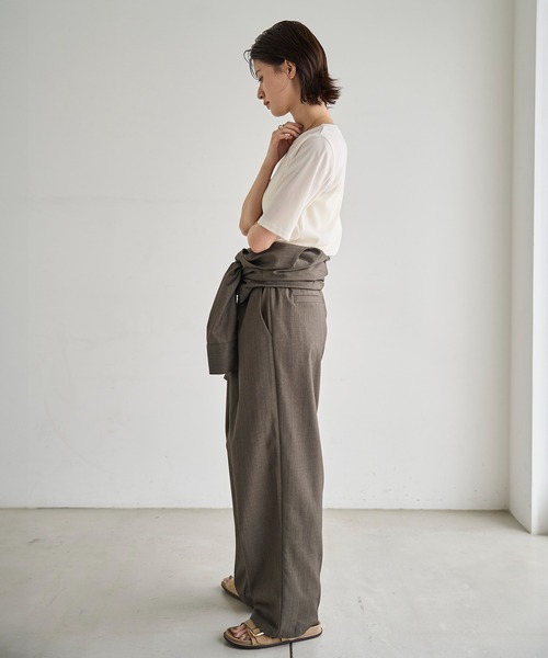 meilmada（メイルマダ）の「ソフトベロアトップス（Tシャツ/カットソー・レディース・チャコールグレー/アイボリー・FREE）」の8枚目の写真