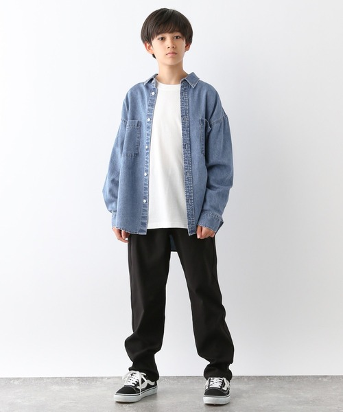 GLOBAL WORK(グローバルワーク)の「スゴラクストレッチスリムテーパード/115789(その他パンツ・キッズ・グレー/ブラック・120cm/130cm/140cm/150cm/160cm)」の3枚目の写真