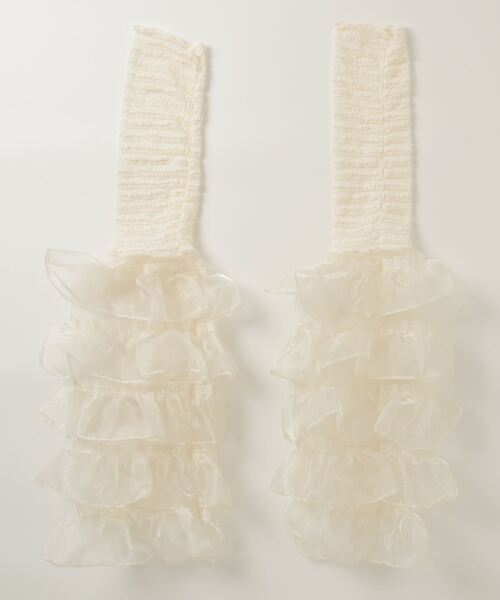 poiregnee（ポワニェ）の「［select］フリルレッグカバー（レッグウォーマー・レディース・ホワイト/ブラウン/ブラック/クリーム・FREE）」の11枚目の写真