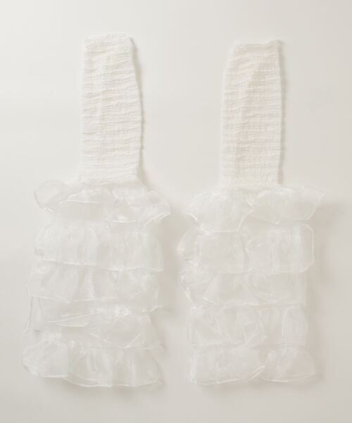poiregnee（ポワニェ）の「［select］フリルレッグカバー（レッグウォーマー・レディース・ホワイト/ブラウン/ブラック/クリーム・FREE）」の8枚目の写真