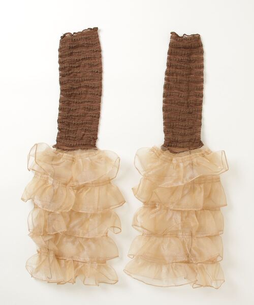 poiregnee（ポワニェ）の「［select］フリルレッグカバー（レッグウォーマー・レディース・ホワイト/ブラウン/ブラック/クリーム・FREE）」の10枚目の写真