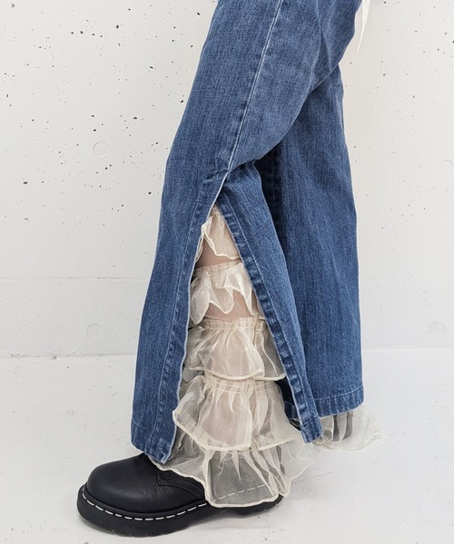 poiregnee（ポワニェ）の「［select］フリルレッグカバー（レッグウォーマー・レディース・ホワイト/ブラウン/ブラック/クリーム・FREE）」の15枚目の写真