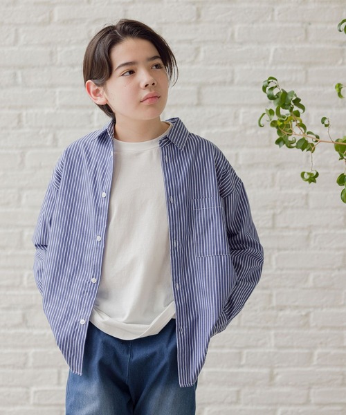 GLOBAL WORK(グローバルワーク)の「イージーケアアソートシャツ長袖/115814(シャツ/ブラウス・キッズ・チェック/ストライプ・130cm/140cm/150cm/160cm/170cm)」の1枚目の写真