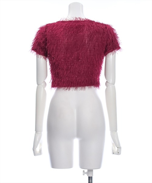 clear（クリア）の「フリンジ半袖ショートトップス［大人 カジュアル］≪再入荷≫（Tシャツ/カットソー・レディース・アイボリー/チャコールグレー/グレー/レッド・F）」の18枚目の写真