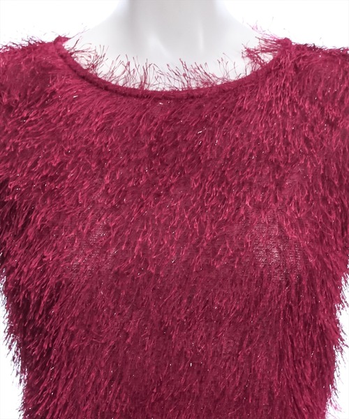 clear（クリア）の「フリンジ半袖ショートトップス［大人 カジュアル］≪再入荷≫（Tシャツ/カットソー・レディース・アイボリー/チャコールグレー/グレー/レッド・F）」の19枚目の写真