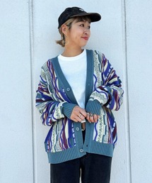 RODEO CROWNS WIDE BOWL | 3Dマルチカラーニットカーディガン(カーディガン/ボレロ)
