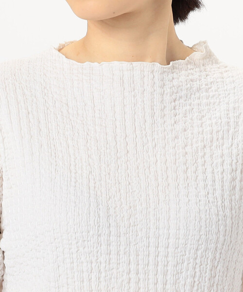 COMME CA ISM（コムサイズム）の「シャーリング　ボトルネックカットソー　（長袖）（Tシャツ/カットソー・レディース・ブラック/ホワイト・LARGE/MEDIUM）」の11枚目の写真