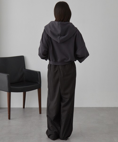 noeul セット セール】【nui nullu】ショートダブルジップパーカー/セットアップ対応