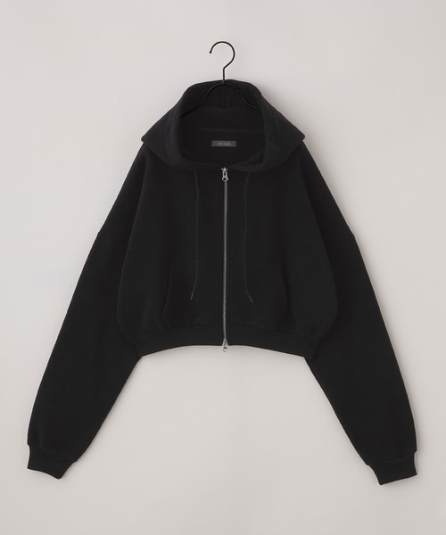 nui nullu（ヌイヌル）の「【nui nullu】ショートダブルジップパーカー＜セットアップ対応＞（パーカー・レディース・ライトグレー/グレー/ネイビー/アイボリー/ブラック/ブラウン・FREE）」の7枚目の写真