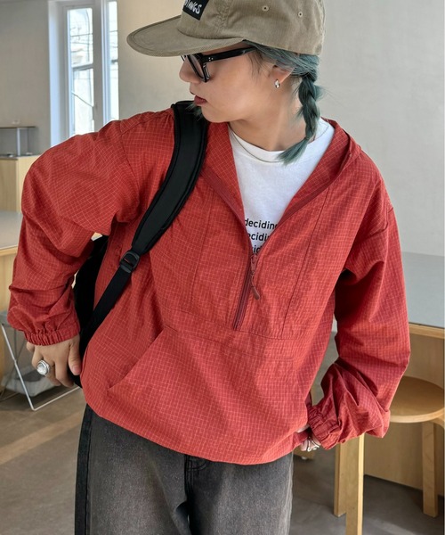 CIAOPANIC TYPY（チャオパニックティピー）の「【UNISEX】ナイロンアノラック/WEB限定アイテム（ナイロンジャケット・メンズ・レッド/マスタード/ネイビー・LARGE/MEDIUM）」の16枚目の写真