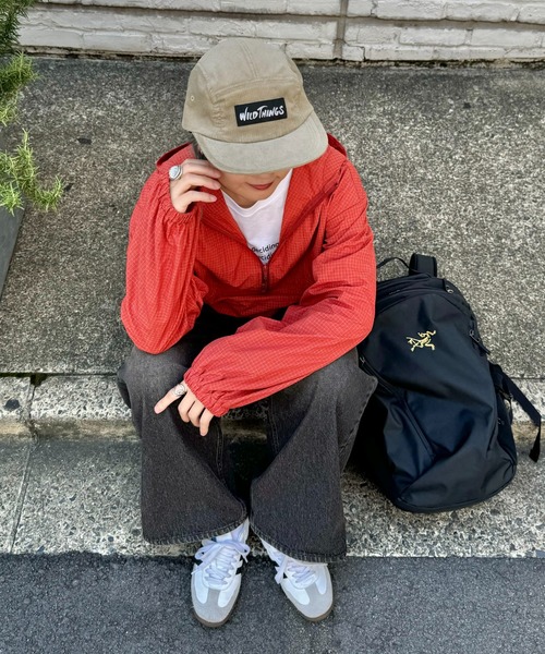 Kustomstyle ナイロンアノラックジャケット オリーブ・ブラック