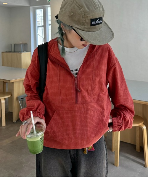 CIAOPANIC TYPY（チャオパニックティピー）の「【UNISEX】ナイロンアノラック/WEB限定アイテム（ナイロンジャケット・メンズ・レッド/マスタード/ネイビー・LARGE/MEDIUM）」の17枚目の写真