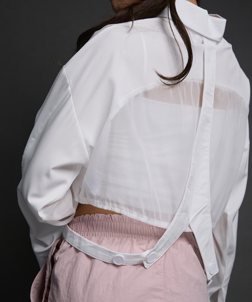CELENA（セレナ）の「サイドループ ショートブラウス（シャツ/ブラウス・レディース・ブラック/ホワイト・S/M/L）」の7枚目の写真
