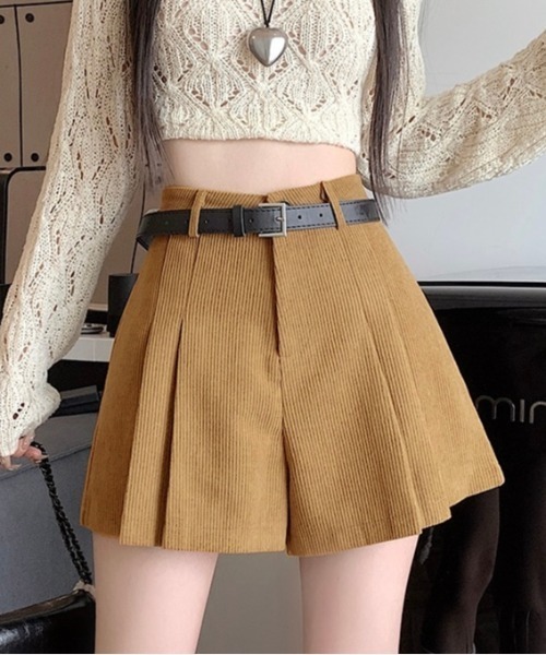 【新品未使用】Reneマスタード コーデュロイ キュロット 新品未使用】Reneマスタード コーデュロイ キュロット 新品未使用