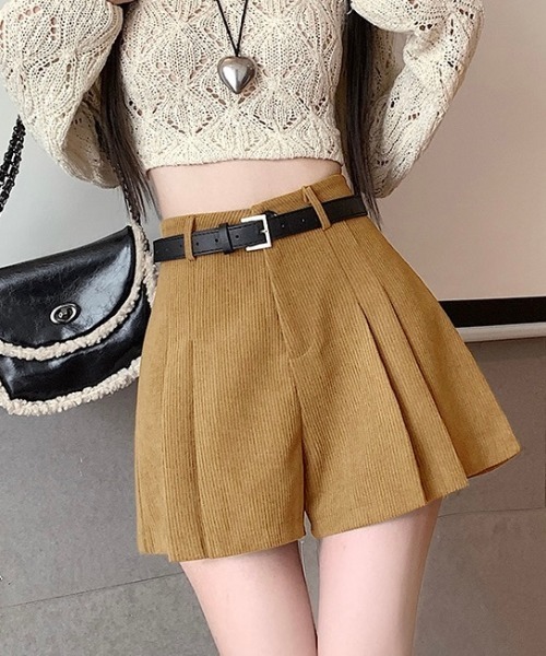 hailee レザー風パンツ　キュロット hailee レザー風パンツ キュロット 1.jpg