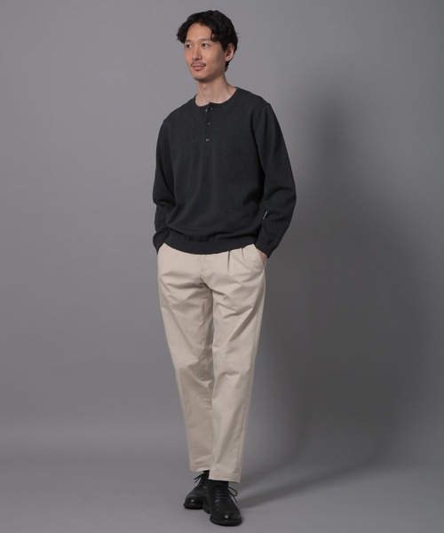 GLOBAL WORK（グローバルワーク）の「ヘンリーネックニット/Salon de GW/133424（ニット/セーター・メンズ・チャコールグレー/ネイビー・LARGE/X-LARGE/MEDIUM/SMALL）」の3枚目の写真