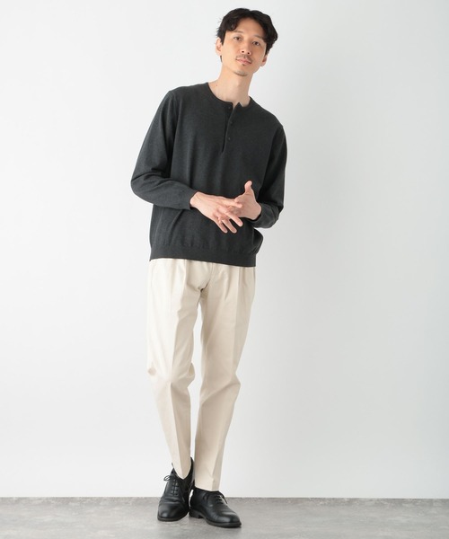 GLOBAL WORK（グローバルワーク）の「ヘンリーネックニット/Salon de GW/133424（ニット/セーター・メンズ・チャコールグレー/ネイビー・LARGE/X-LARGE/MEDIUM/SMALL）」の11枚目の写真