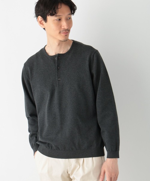 GLOBAL WORK（グローバルワーク）の「ヘンリーネックニット/Salon de GW/133424（ニット/セーター・メンズ・チャコールグレー/ネイビー・LARGE/X-LARGE/MEDIUM/SMALL）」の14枚目の写真